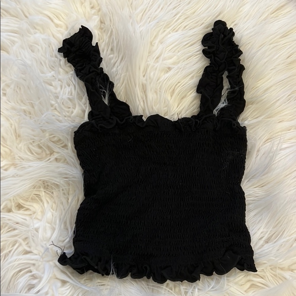 Tank top with textured straps